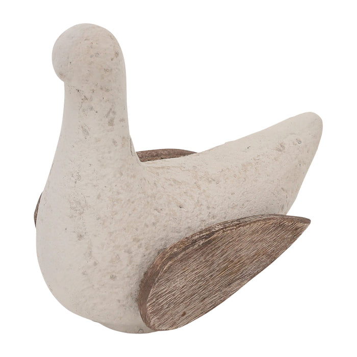 Ecomix 9" Bird Deco - Ivory