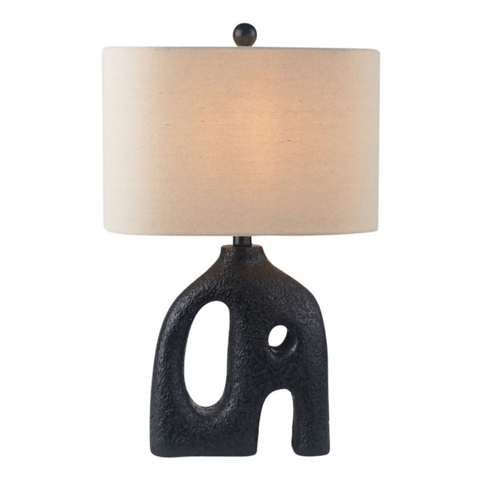 21" Open Cut-Out Table Lamp - Black