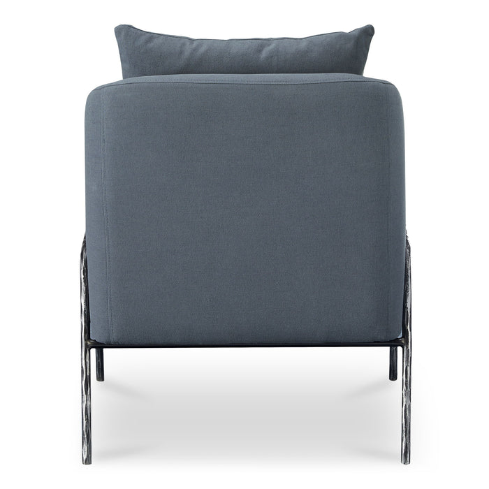 Archer - Accent Chair - Slate Blue Linen Blend