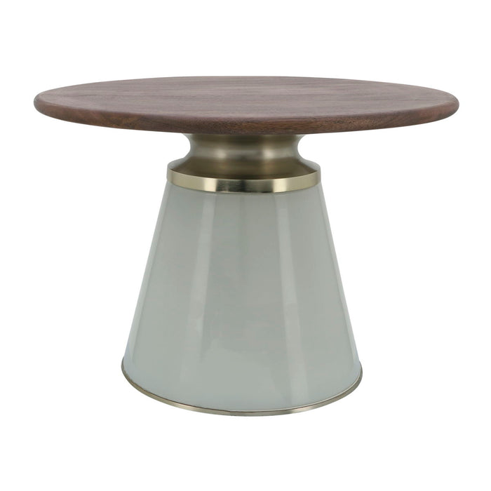 Wooden Top Nebular Coffee Table 17" - Cream