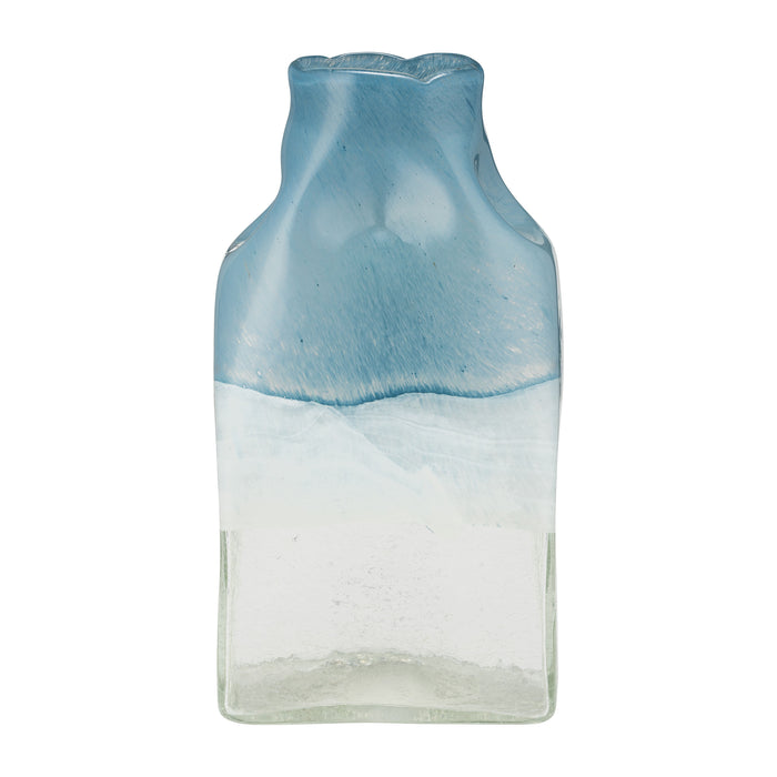 Glass Bottle Vase 13" - Delft