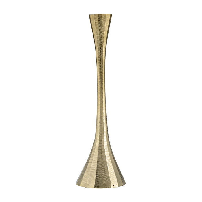 12" Metal Taper Candle Holder - Brass