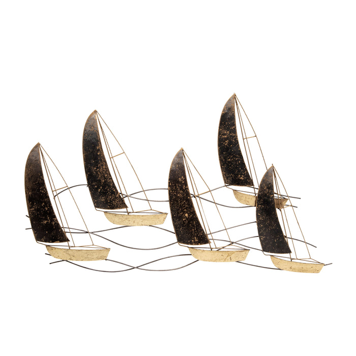 Metal Sailboats 35" - Bronze