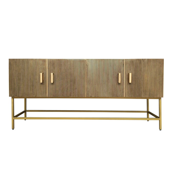 Wood 63x30" Console Cabinet - Gold