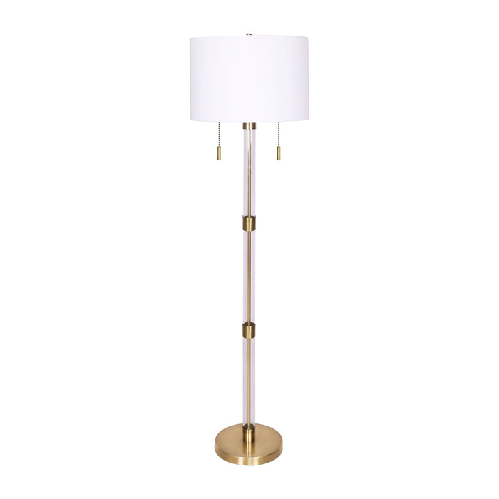 Glass 61" Chain Pull Floor Lamp - Gold