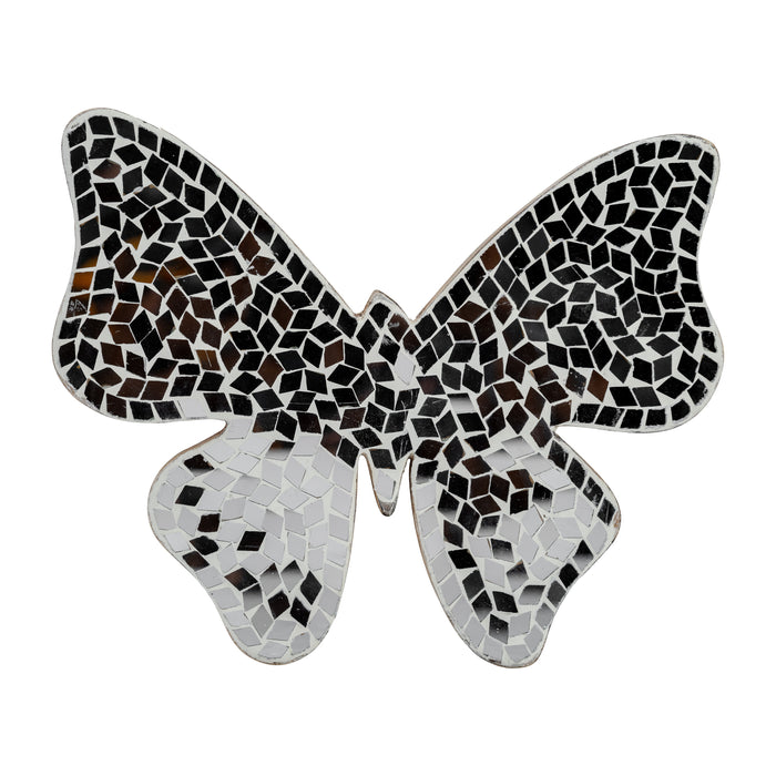 8" Mosaic Butterfly - White