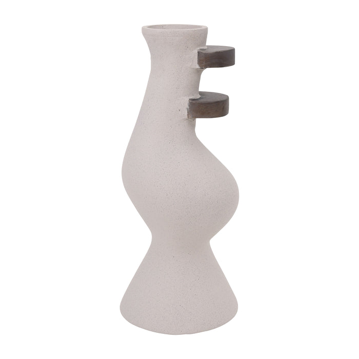 Ecomix 18" Abstract Vase - Ivory