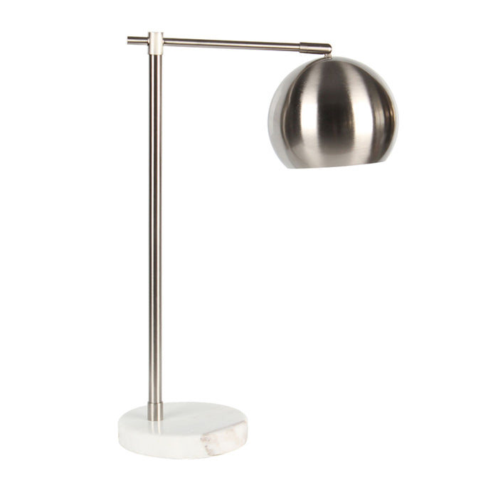 Metal Round Task Table Lamp 22" - Silver