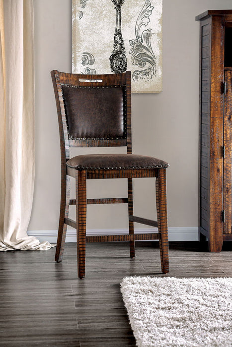 Wichita - Counter Height Chair (Set of 2) - Distressed Dark Oak