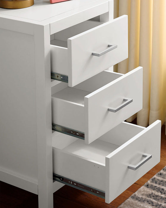 Cassidy - Twin Loft Bed With Drawers - White