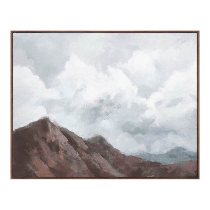 Wild Bluff - Framed Painting - White