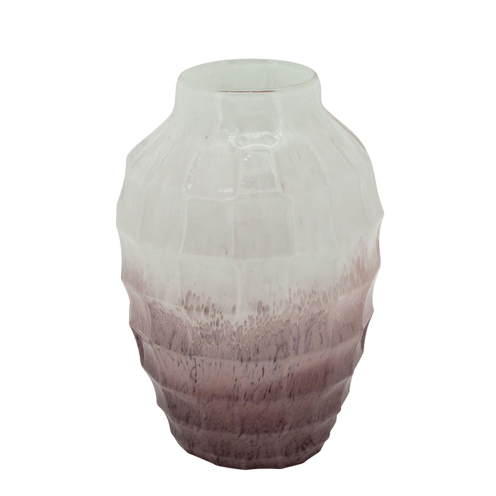 Glass 2-Tone Vase 12" - Blush