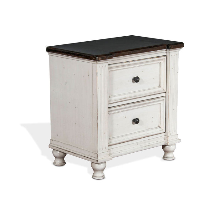 Carriage House - Nightstand - White / Dark Brown