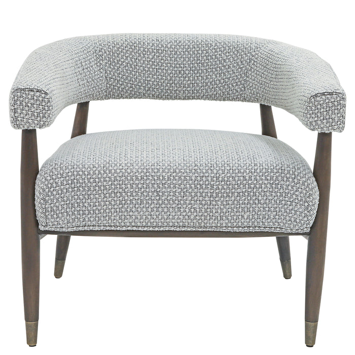 Wood Eclectic Accent Chair - Gray