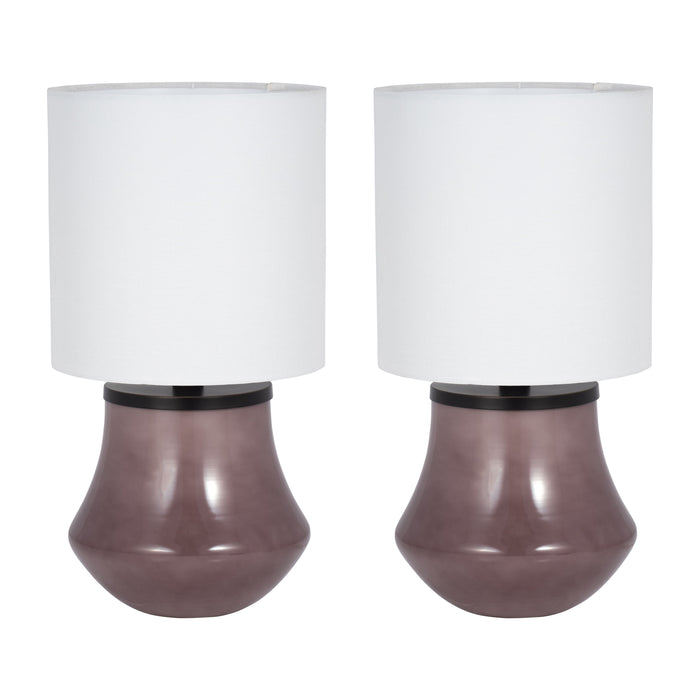 Glass 18" Table Lamp (Set of 2) - Java