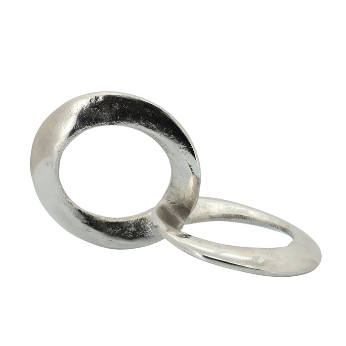 Metal Circle Links 11" - Silver