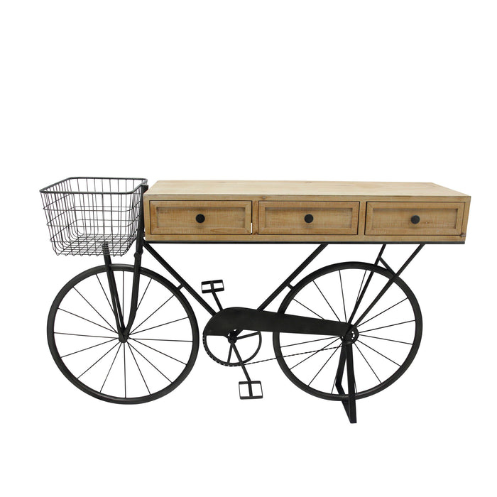 Bicycle Console With Drawers - Brown