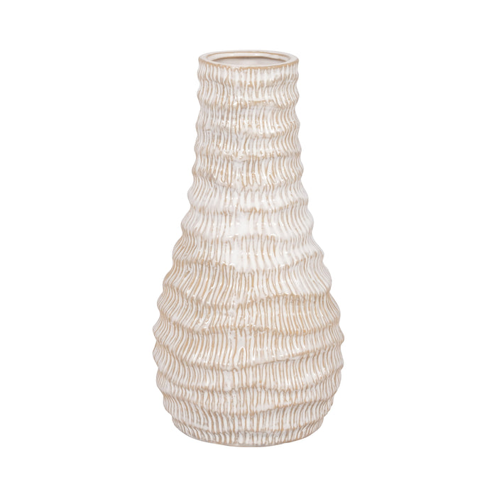 Porcelain 9" Coastal Vase - Ivory
