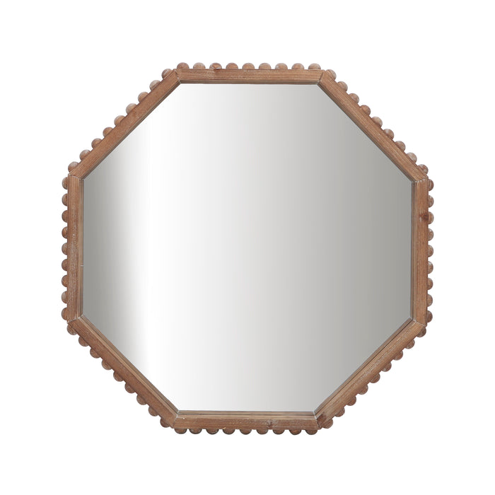 Wood Octagonal Mirror 32" - Natural