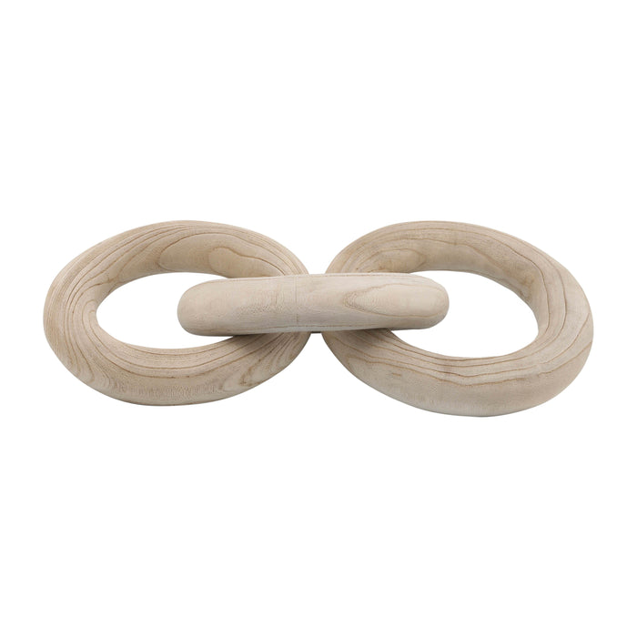 3 Wooden Rings 21" - Natural