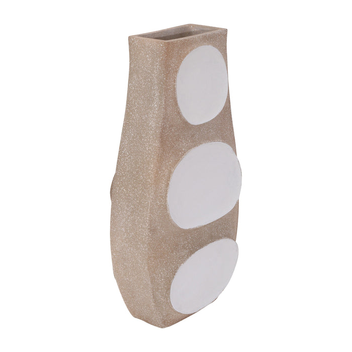 Ecomix 19" Big Polka Dot Vase - Ivory