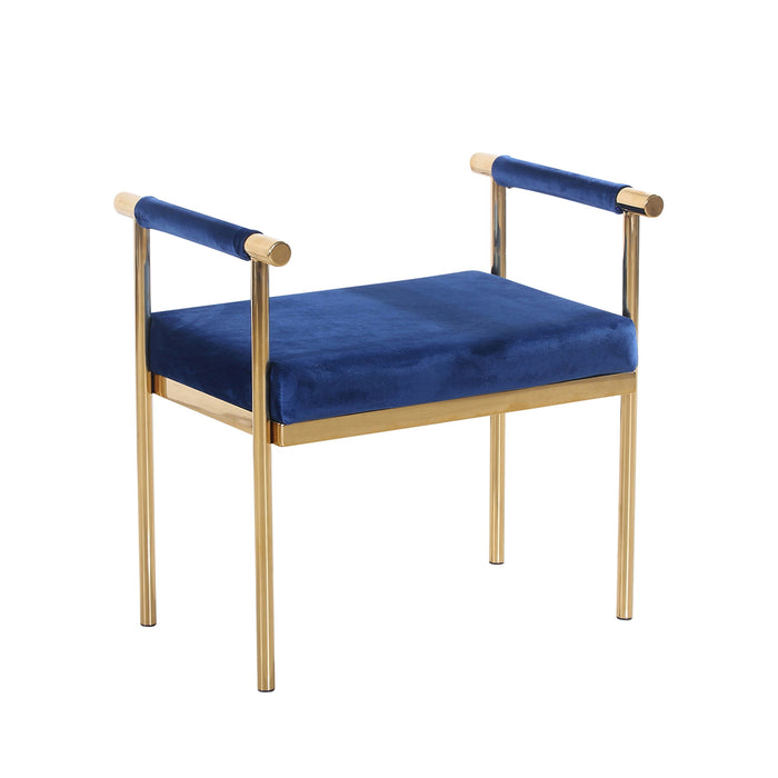 Bench With Arms - Blue / Gold