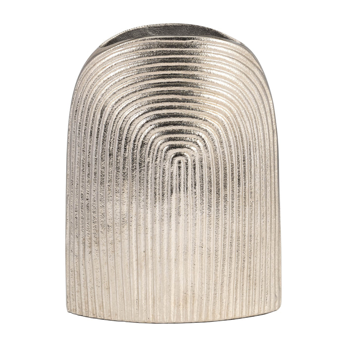 Metal Arch Vase 11" - Silver