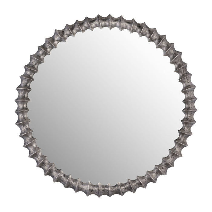 Metal Ring Texture Mirror 29" - Brushed Nickel