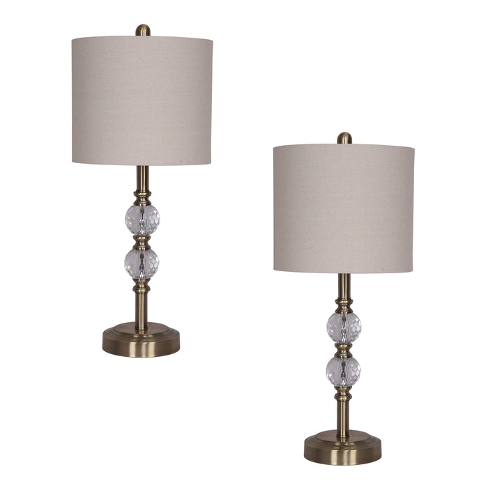 Crystal 26" Table Lamps (Set of 2) - Gold