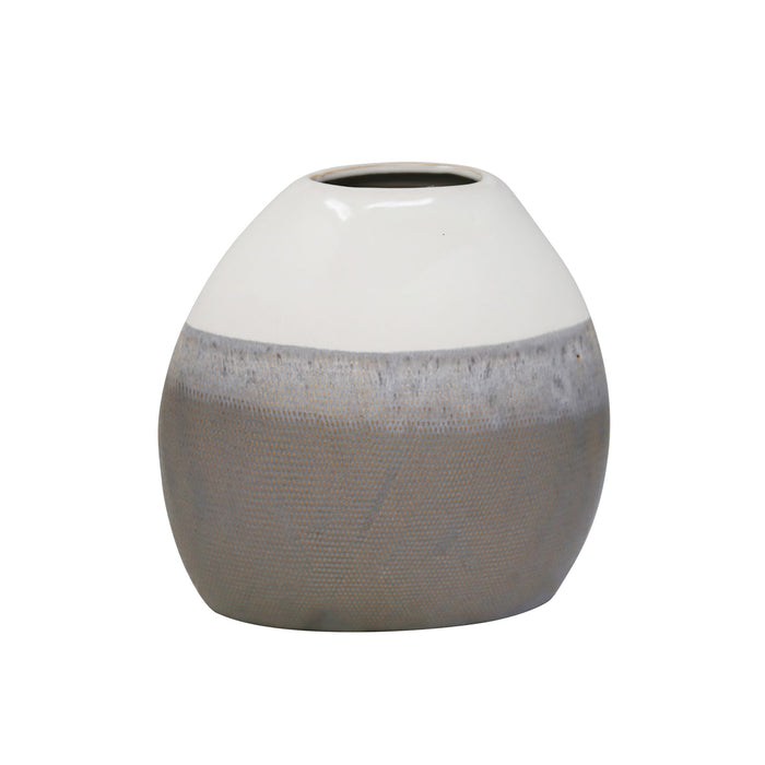 Ceramic 9" Vase Multi Gray