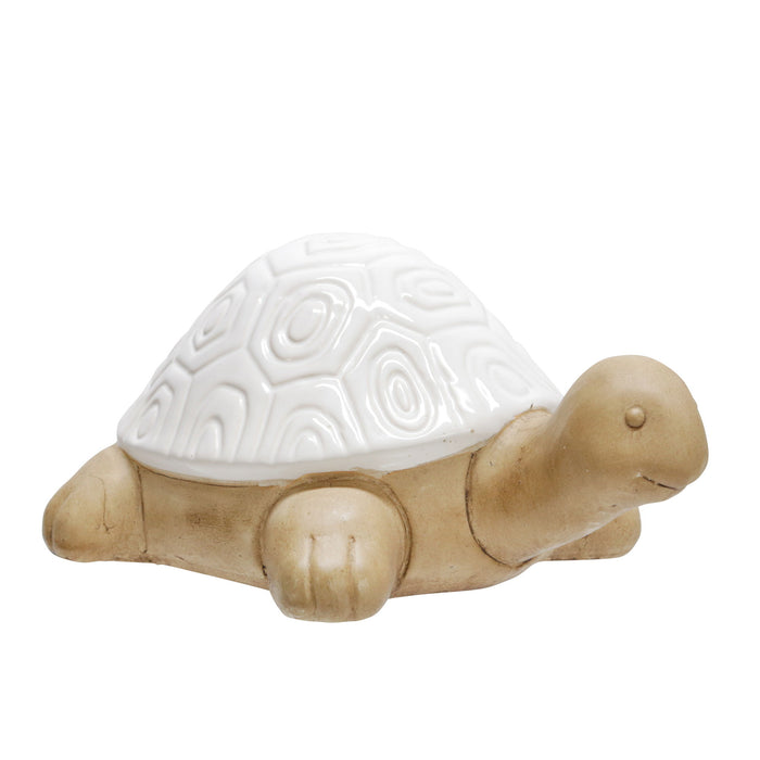 Tortoise Deco 13" - White