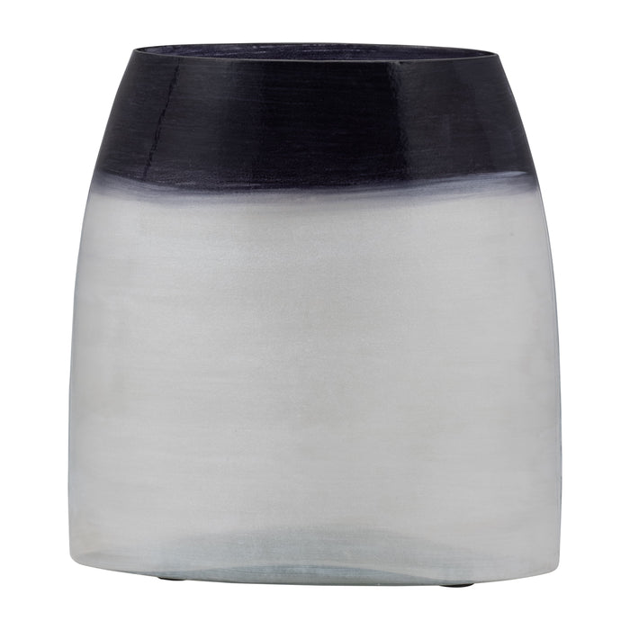 Glass 11" Ombre Vase - Blue