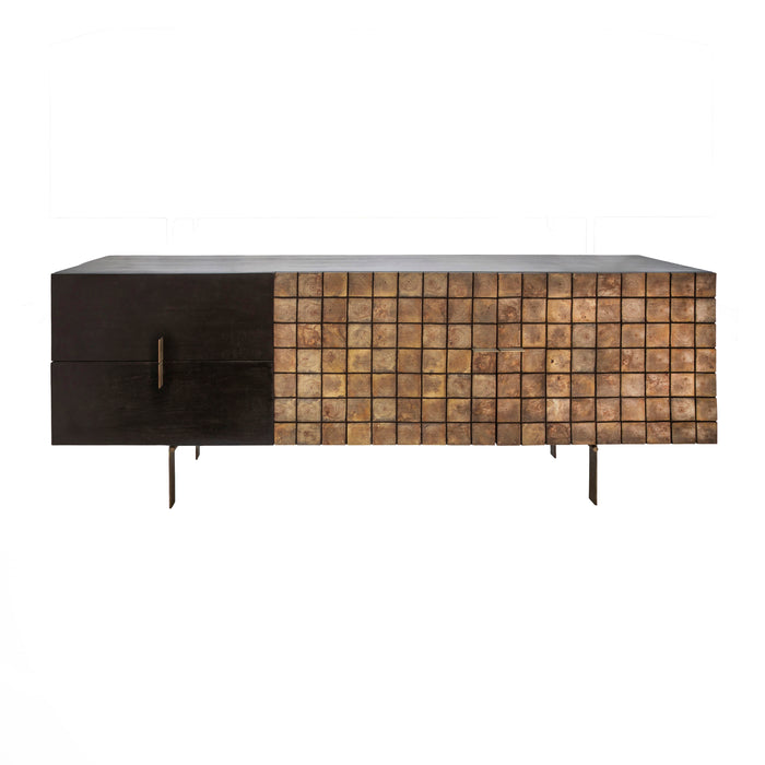 Wooden Console 2-Tone 71" - Black / Brown