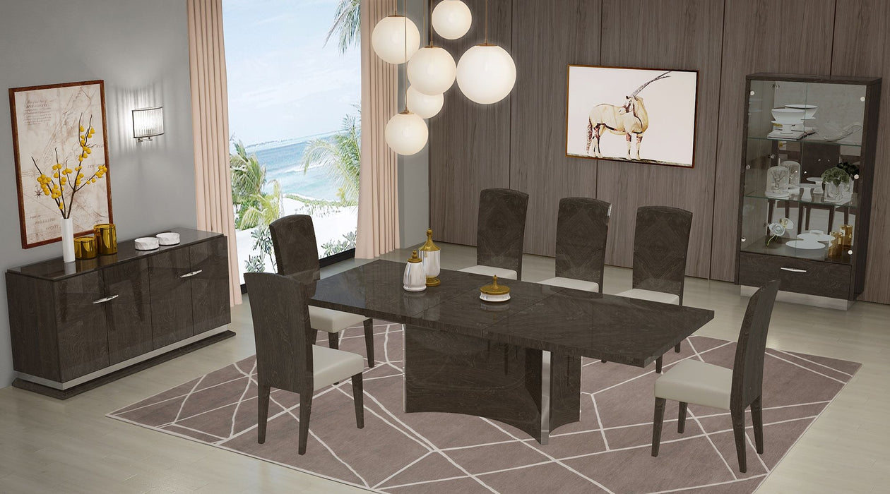 D845 - Dining Table And 6 Chair Set - Gray