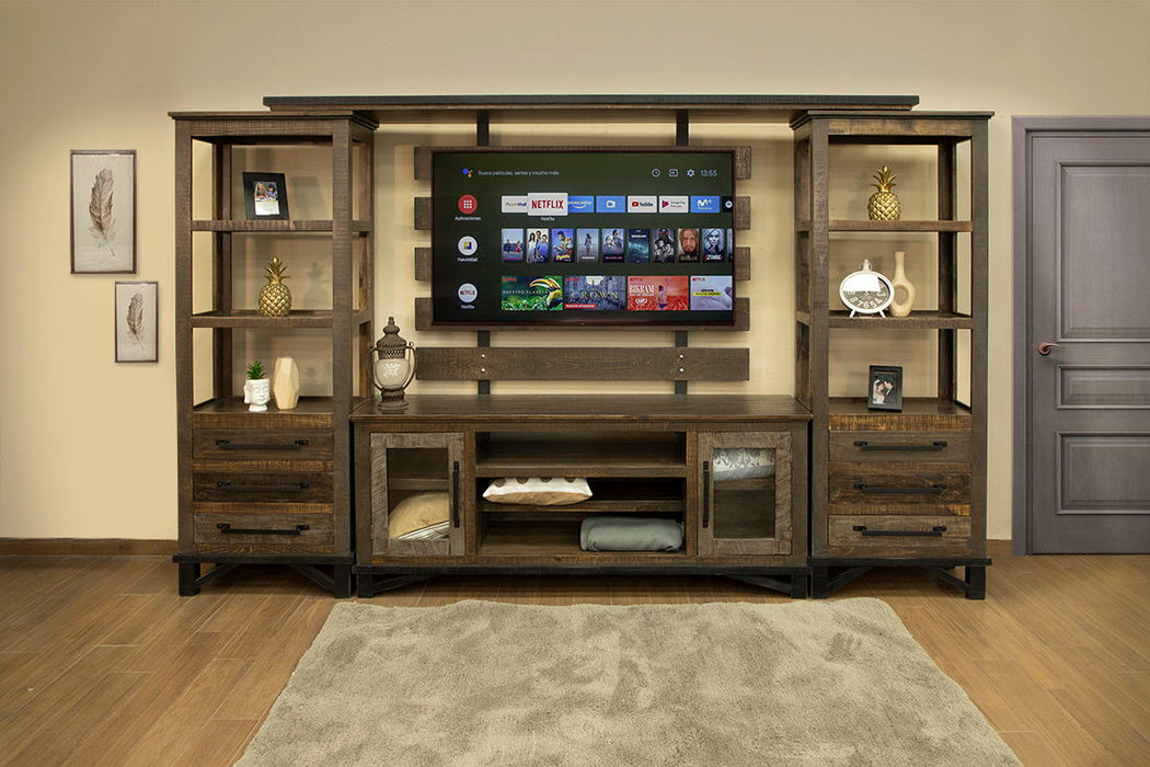 Loft Brown - TV Stand / Wall Unit - Two Tone Gray / Brown