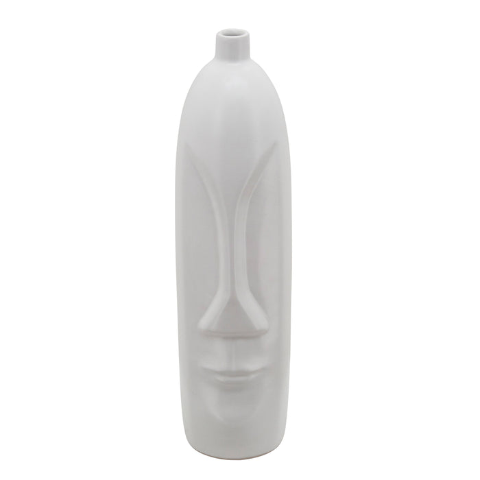 Face Vase 18" - White