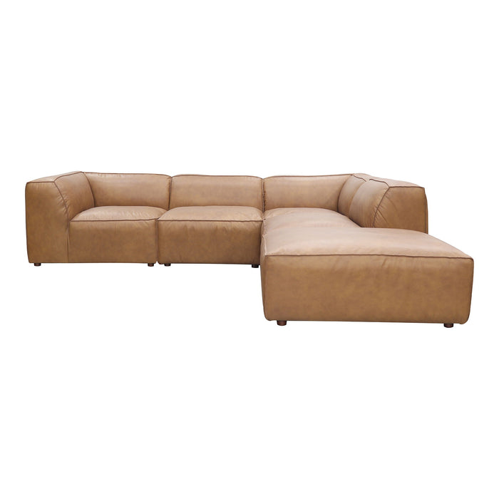 Form - Classic L Modular Sectional - Light Brown - Sonoran Leather