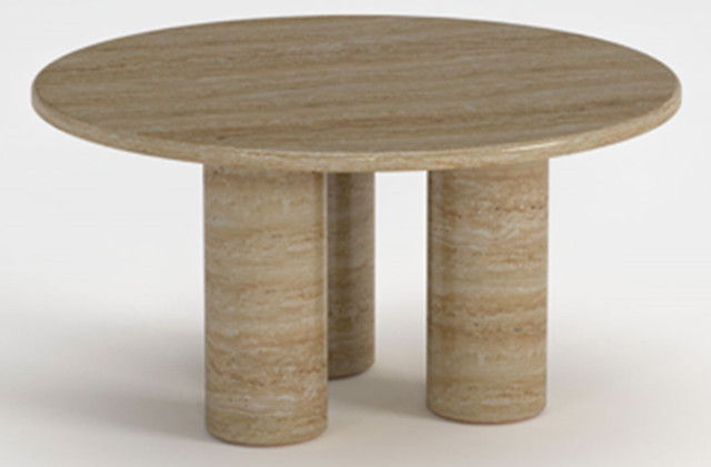 Minimalist Accent Table - Ivory / Beige
