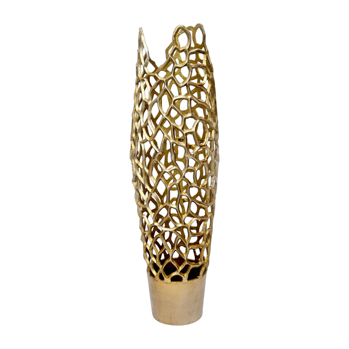 29" Gabriel Small Metal Vase - Gold