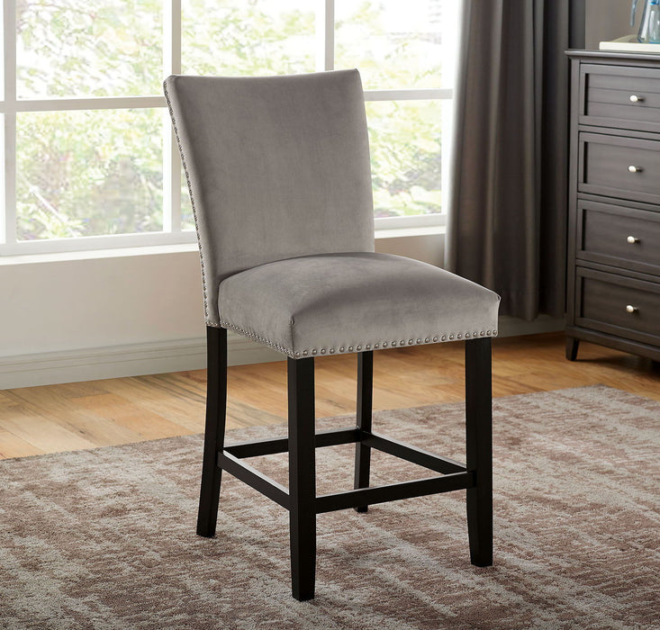 Kian - Counter Height Chair (Set of 2) - Black / Light Gray