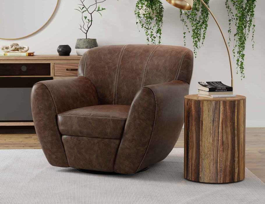 Tamesis - Swivel Accent Chair Armchair - Chocolate Brown