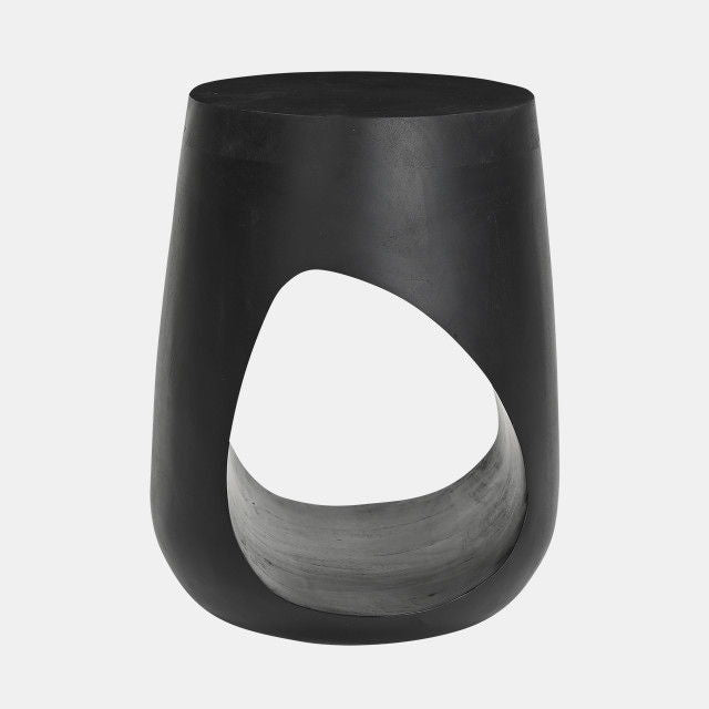 Cut-Out Accent Table - Black