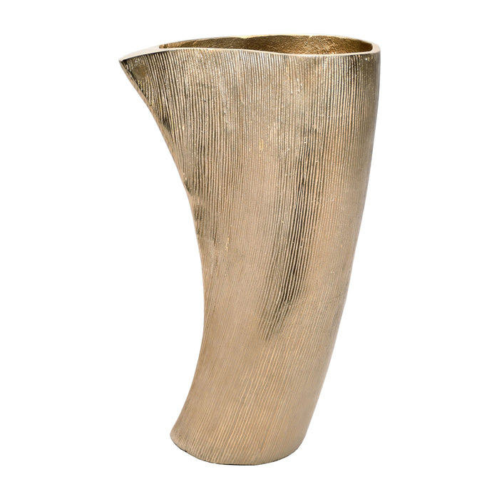 18" Corinth Large Metal Vase - Gold