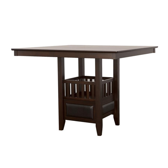 Jaden - Square Counter Height Table With Storage - Espresso