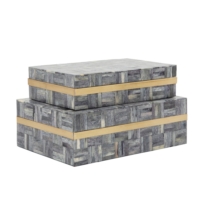 Rectangular Box (Set of 2) - Gray
