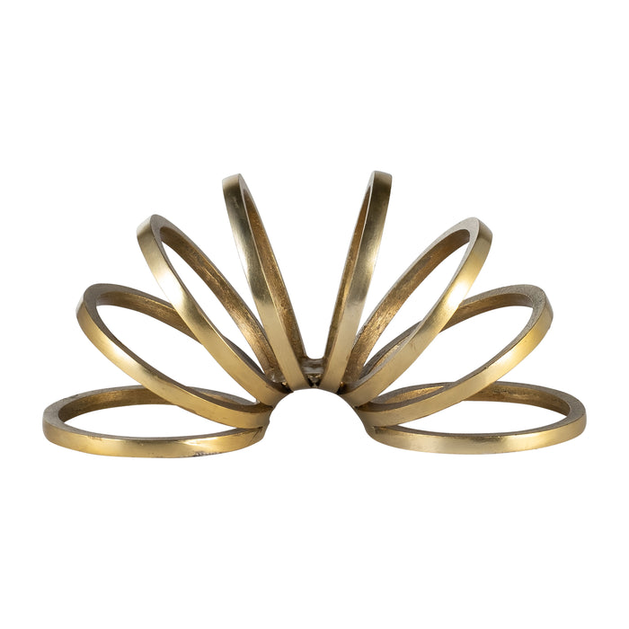 Metal Slinky Ring Deco 11" - Gold