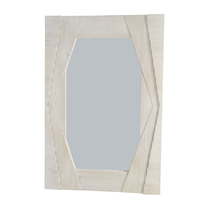 54 x 36" Harlow Carved Wood Wall Mirror - White