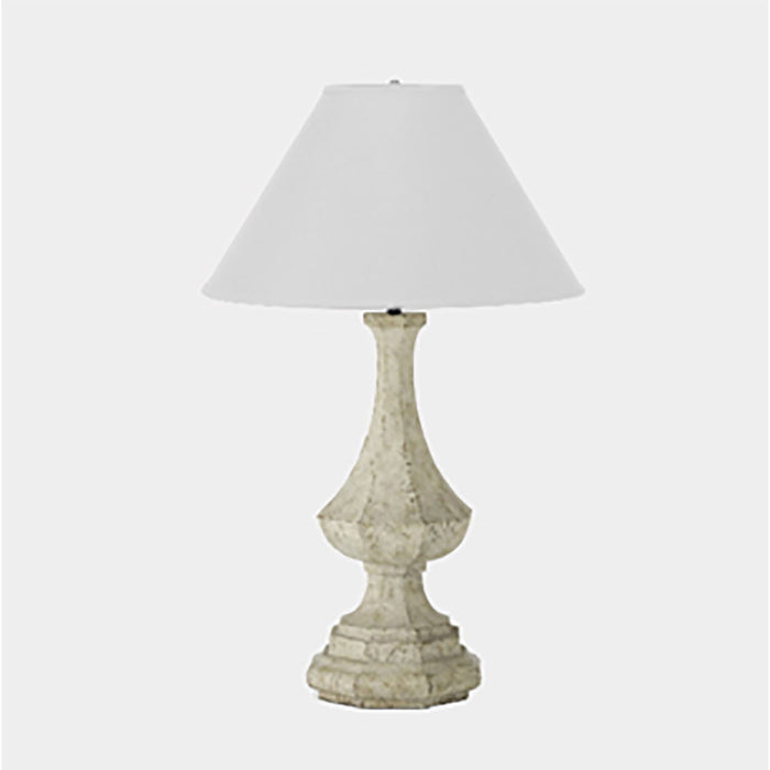 Resin Antique Table Lamp 31" - White