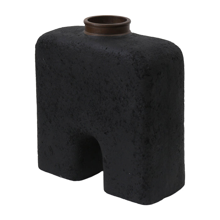 Ecomix 13" Abstract Vase - Black
