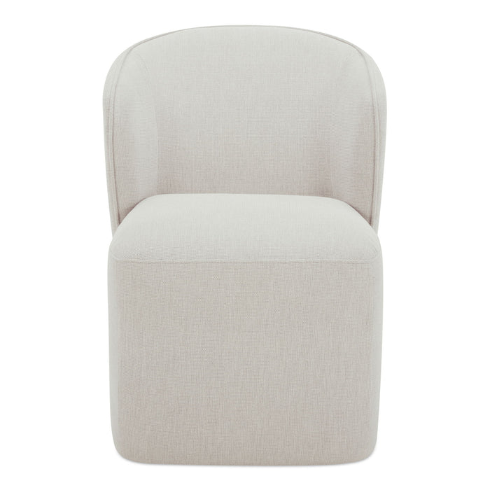 Larson - Rolling Dining Chair Performance Fabric - Helio Oyster